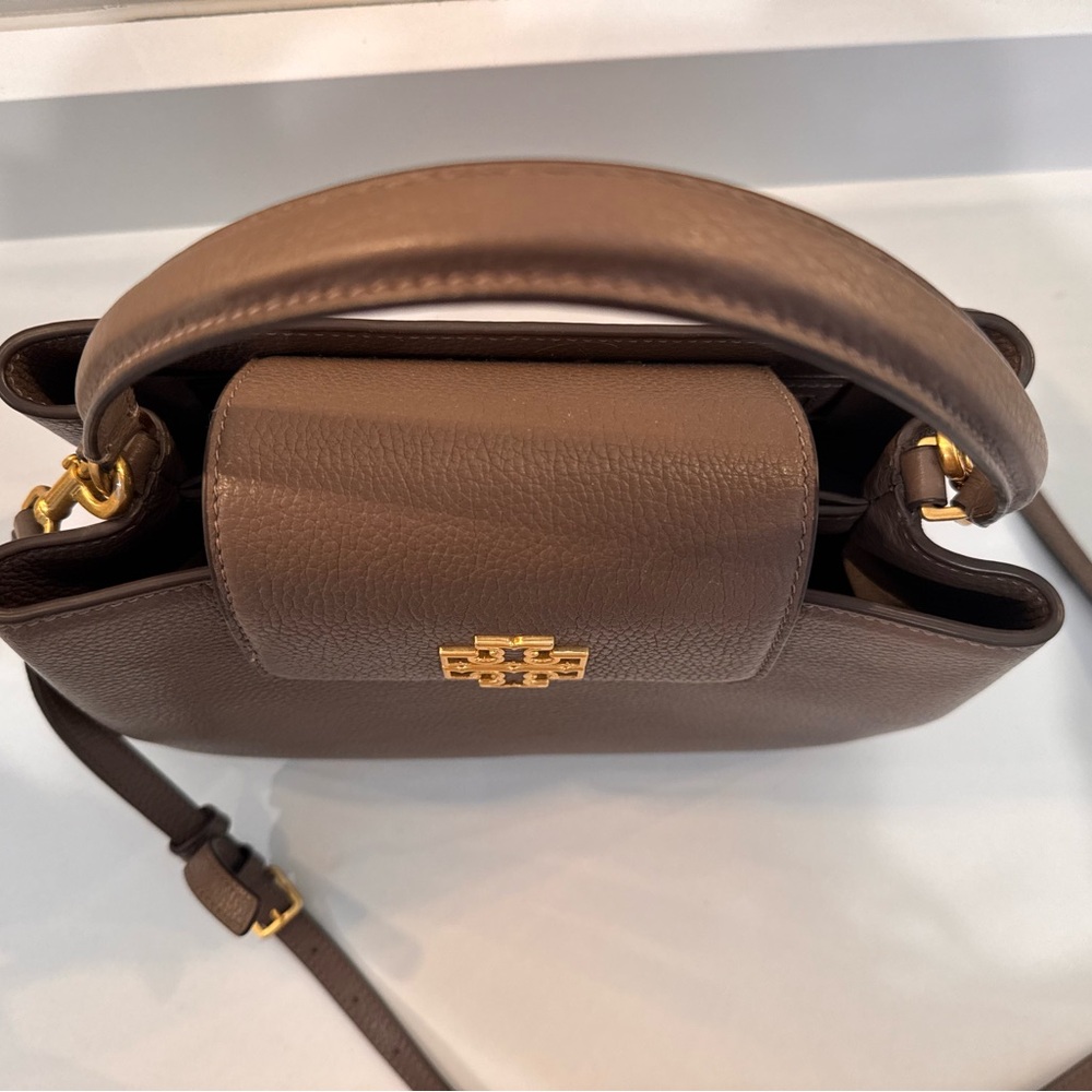TORY BURCH Britten Medium Satchel Handbag in Leather - Picture 3 of 5
